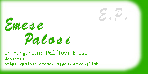 emese palosi business card